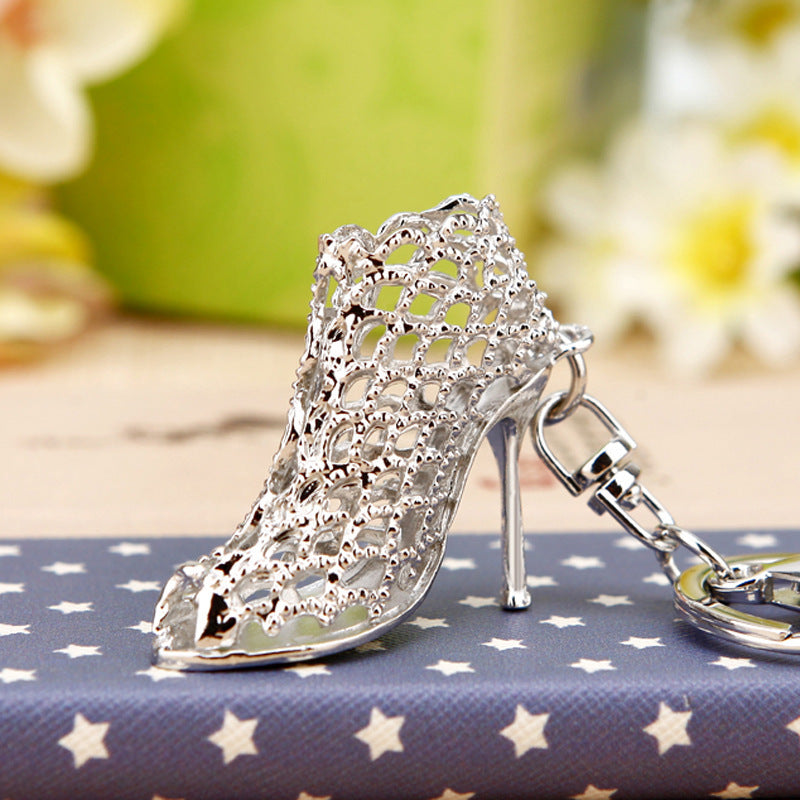 Silver Openwork Boot bag charm