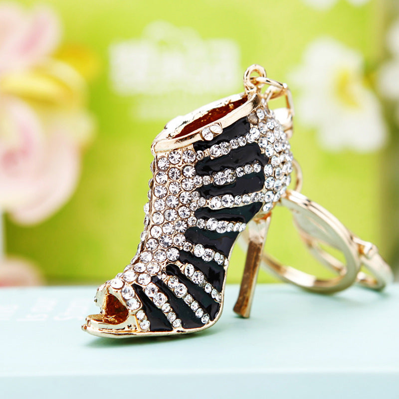 Black Strappy Boot bag charm