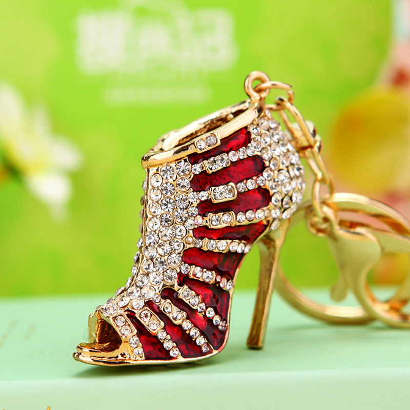Red Strappy Boot bag charm