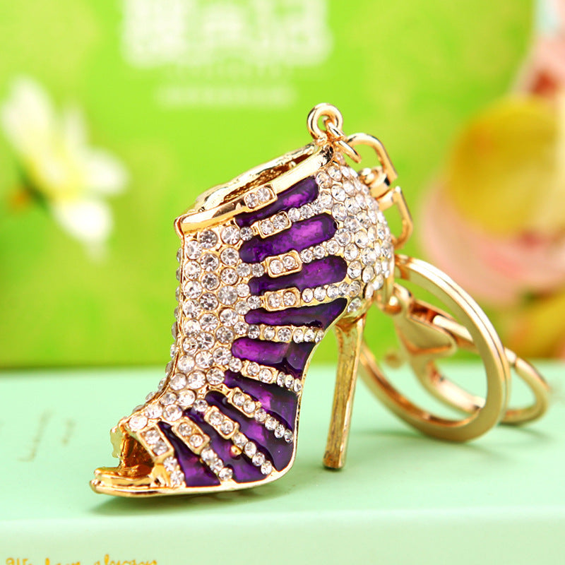 Purple Strappy Boot bag charm