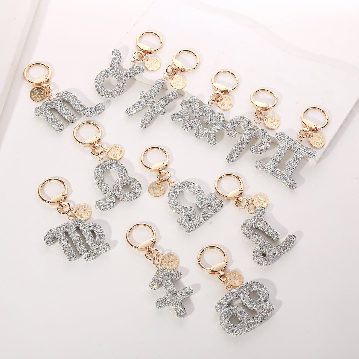 Rhinestone Zodiac Bag Charm — product detail