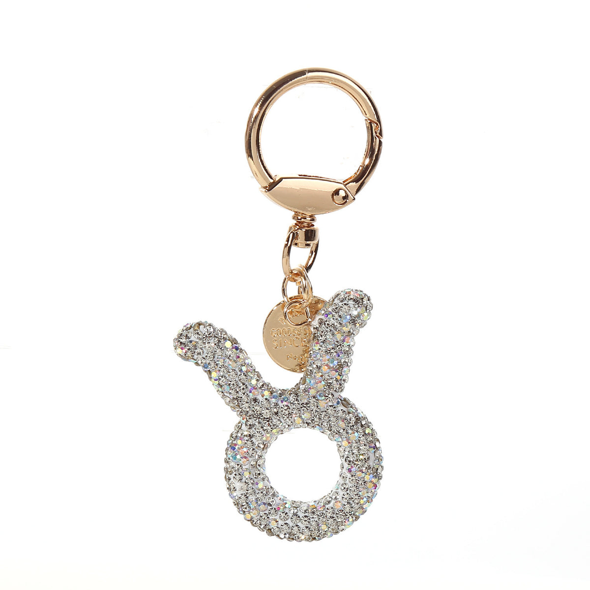 Rhinestone Zodiac Bag Charm — Taurus