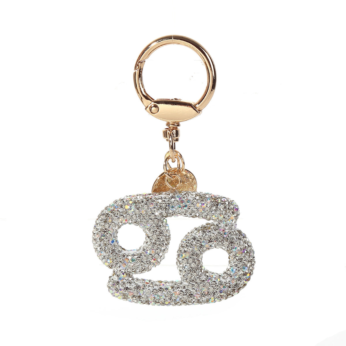 Rhinestone Zodiac Bag Charm — Cancer