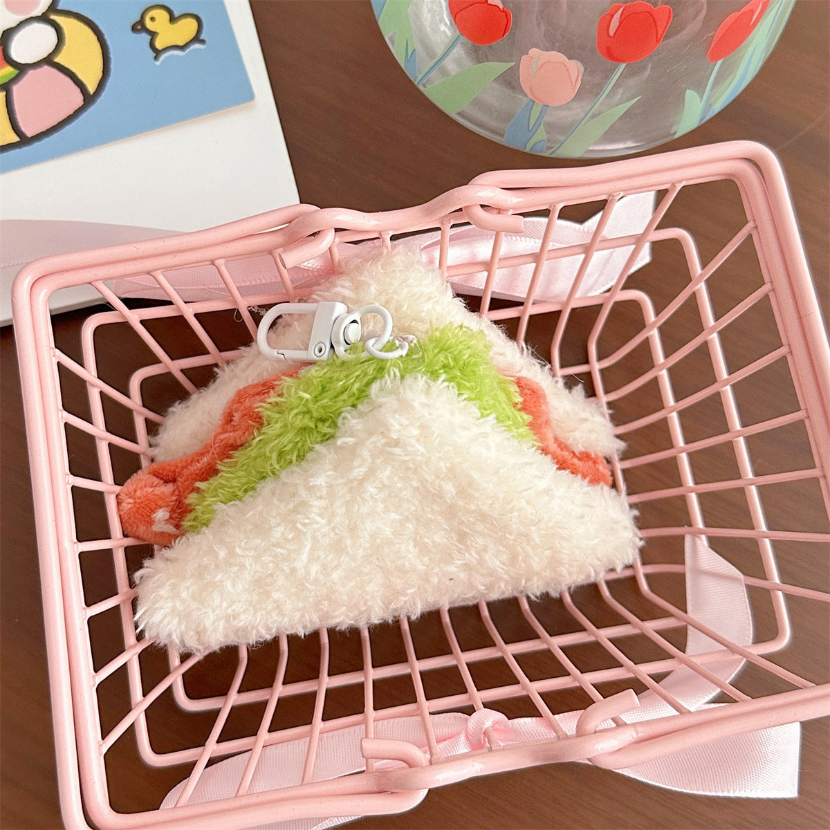 Plush Food Bag Charm — Sandwich — Clip