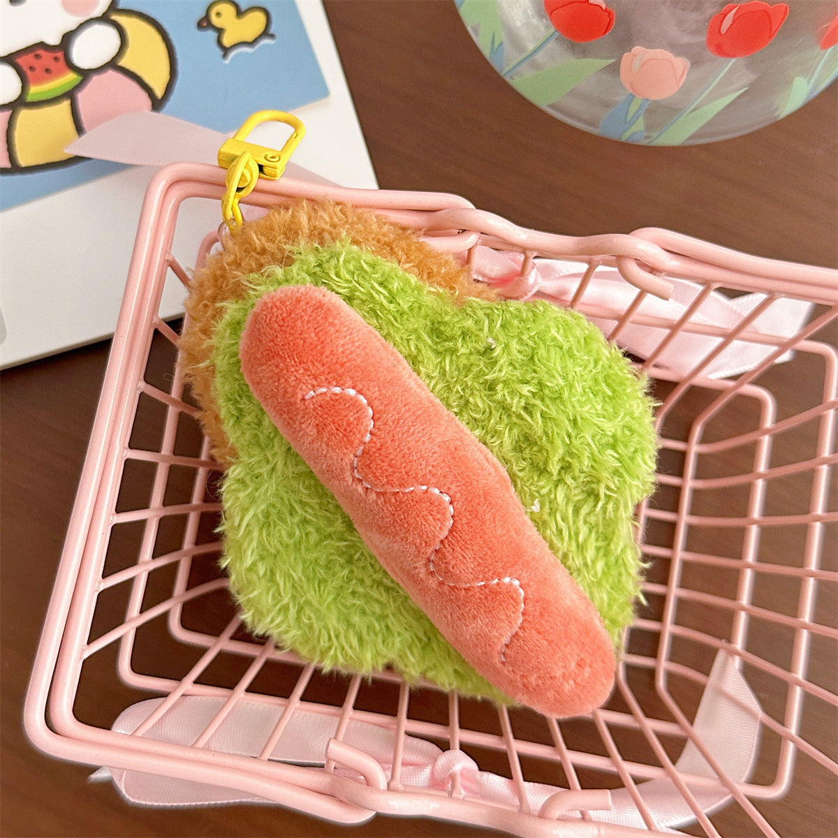 Plush Food Bag Charm — Hot Dog — Clip
