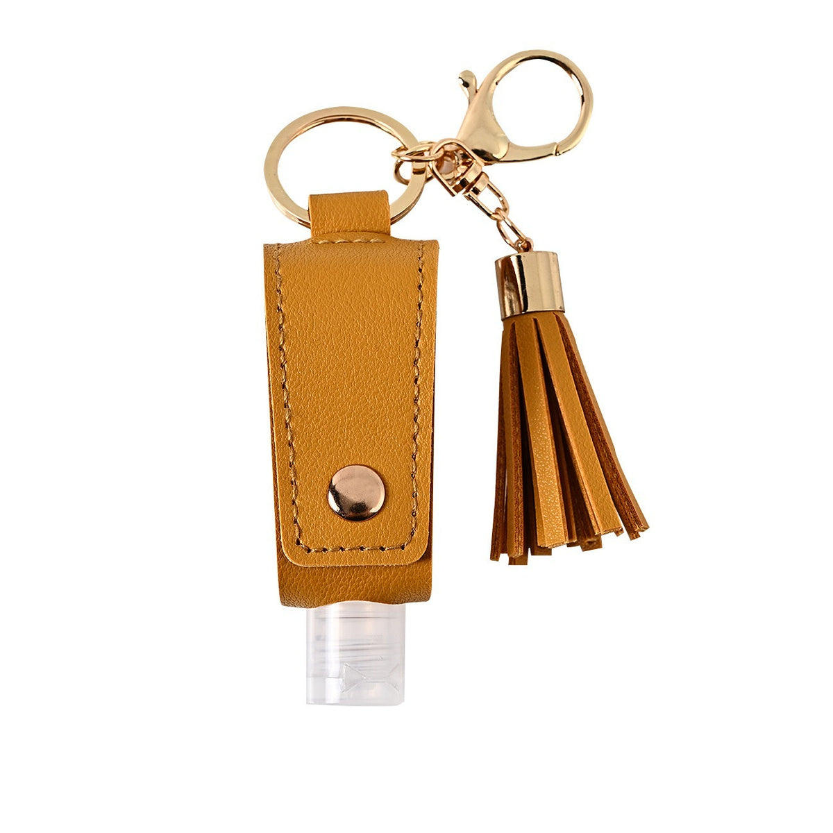 Tassel sanitizer bottle holder — Mustard