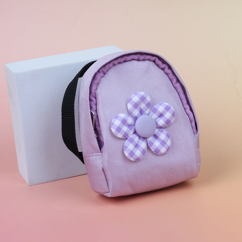 Daisy mini backpack pouch — Lavender