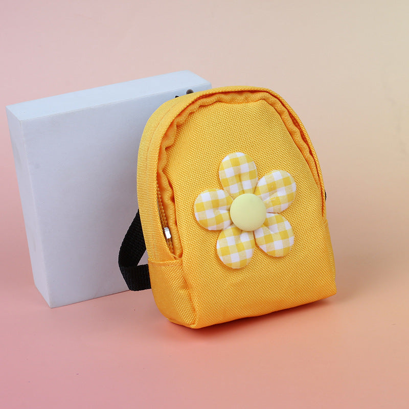 Daisy mini backpack pouch — Yellow