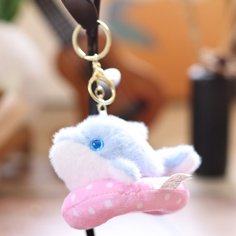 Ocean Animal Plush Bag Charm — Dolphin