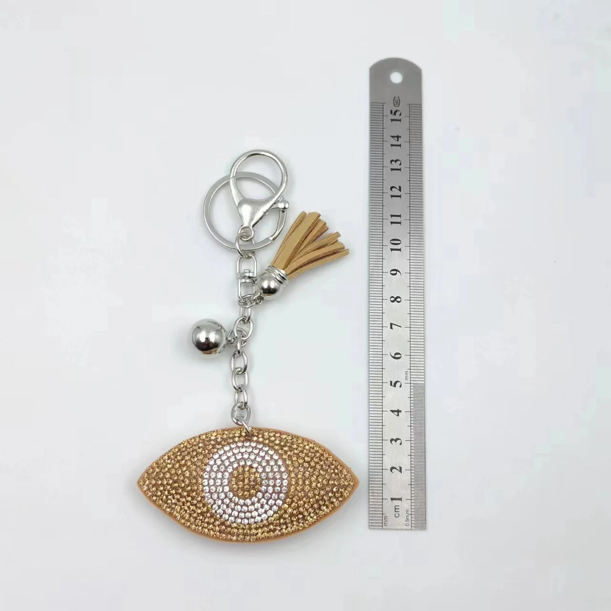 Crystal Evil Eye Bag Charm — detail view 13