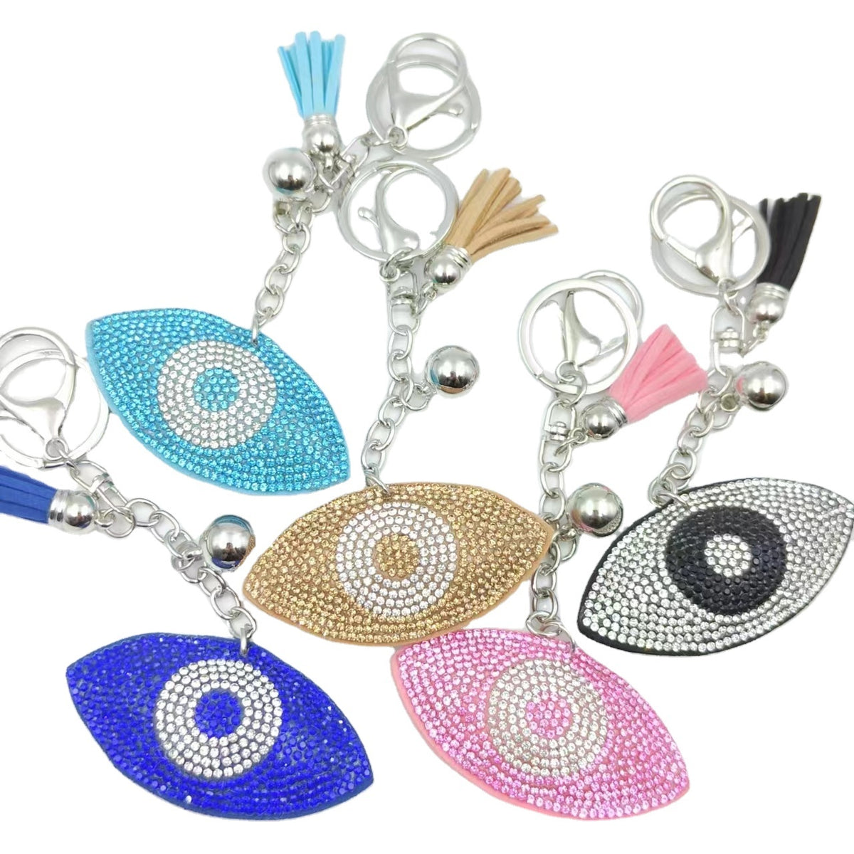 Crystal Evil Eye Bag Charm — detail view 6