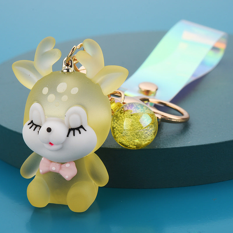 Light-Up Deer Bag Charm — Yellow