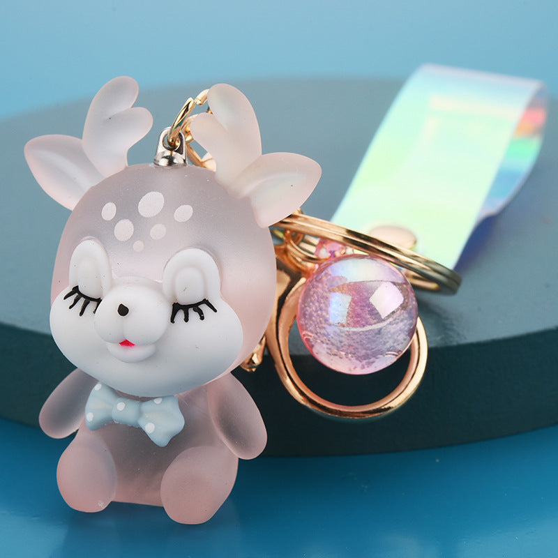 Light-Up Deer Bag Charm — Pink