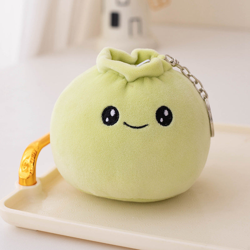 Rice Bao Plush Bag Charm — Light Green
