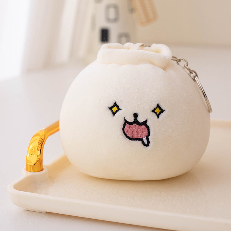 Bao Bun Plush Bag Charm — White - Star Eyes