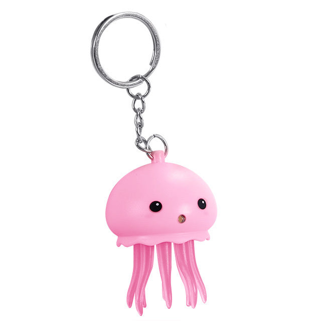 Jellyfish Flashlight Bag Charm — Pink