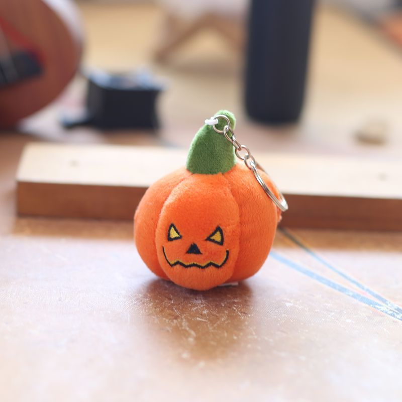 Pumpkin Plush Bag Charm — Triangle Eyes
